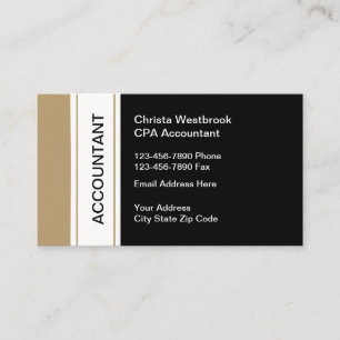Carte De Visite Comptable CPA moderne