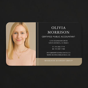 Carte de visite comptable CPA photo noir or 