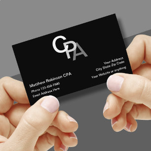 Carte De Visite Comptable CPA Style Monogramme