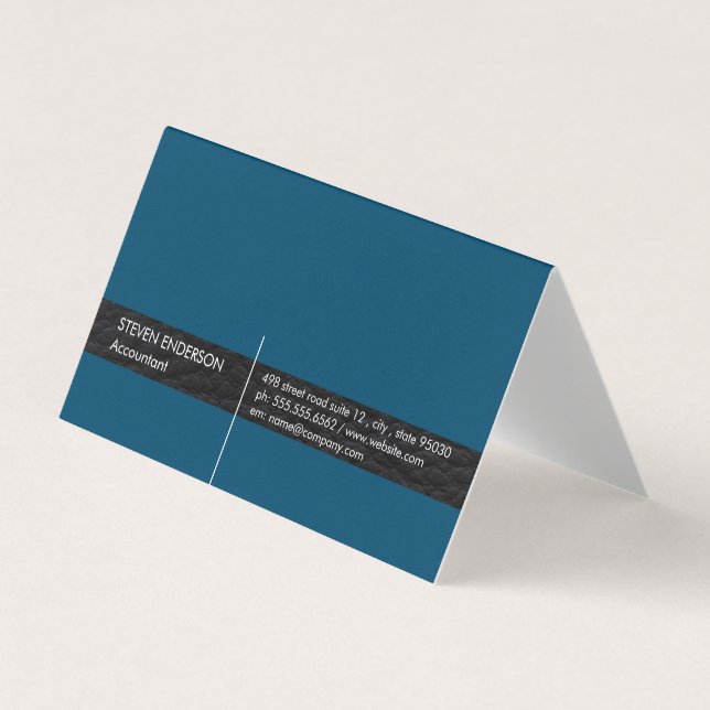 Carte De Visite Comptable de bureau / Triage en cuir (Devant)