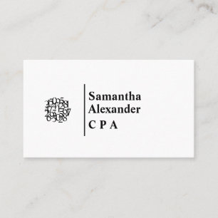 Carte De Visite Comptable de logos pour numéros chic élégants e