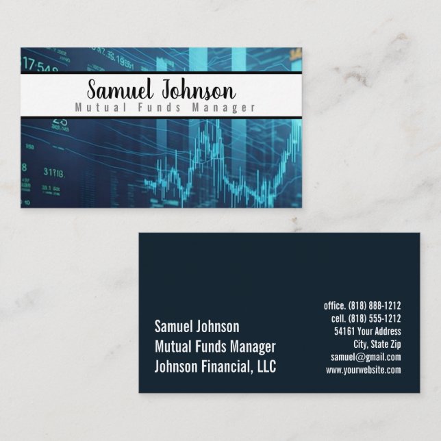 Carte De Visite Comptable du planificateur financier Gestion du pa (Devant / Derrière)