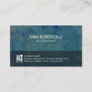 Carte De Visite Comptable Finance Aquarelle Grunge