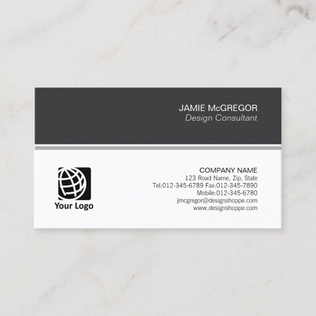 Carte De Visite Comptable Finance Simple Minimum Professionnel (Devant)