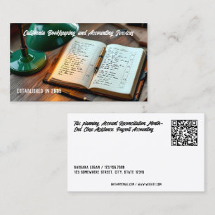 Carte De Visite Comptable financier QR personnalisé
