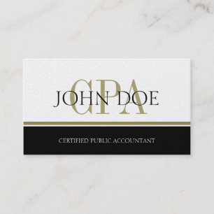 Carte De Visite Comptable fiscal Grilles d'or CPA