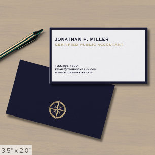 Carte De Visite Comptable minimaliste de luxe