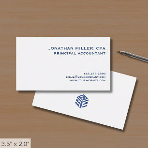 Carte De Visite Comptable minimaliste simple