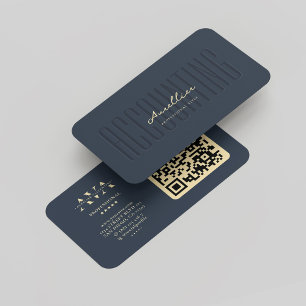 Carte De Visite Comptable moderne Monogramme Comptabilité bleu fon