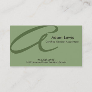 Carte de visite comptable - Monogramme