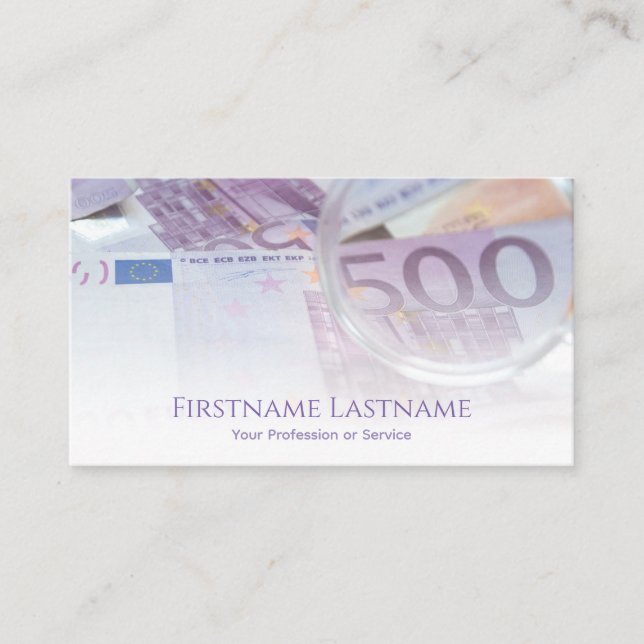 Carte de visite comptable pour experts financiers (Devant)