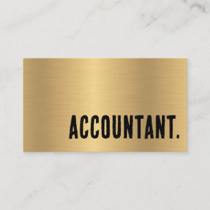 Carte De Visite Comptable Premier Faux Gold