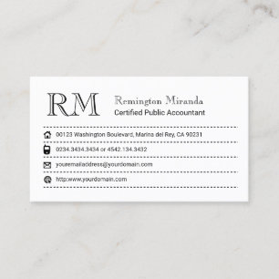 Carte de visite comptable professionnel