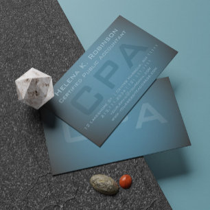 Carte De Visite Comptable public certifié CPA Turquoise Green