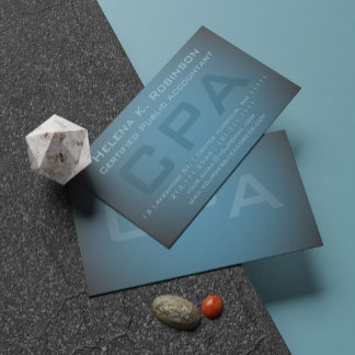 Carte De Visite Comptable public certifié CPA Turquoise Green