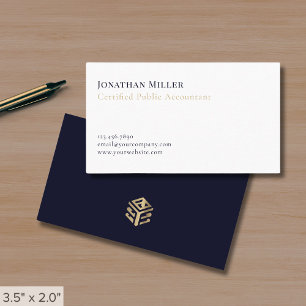Carte De Visite Comptable public certifié minimaliste moderne