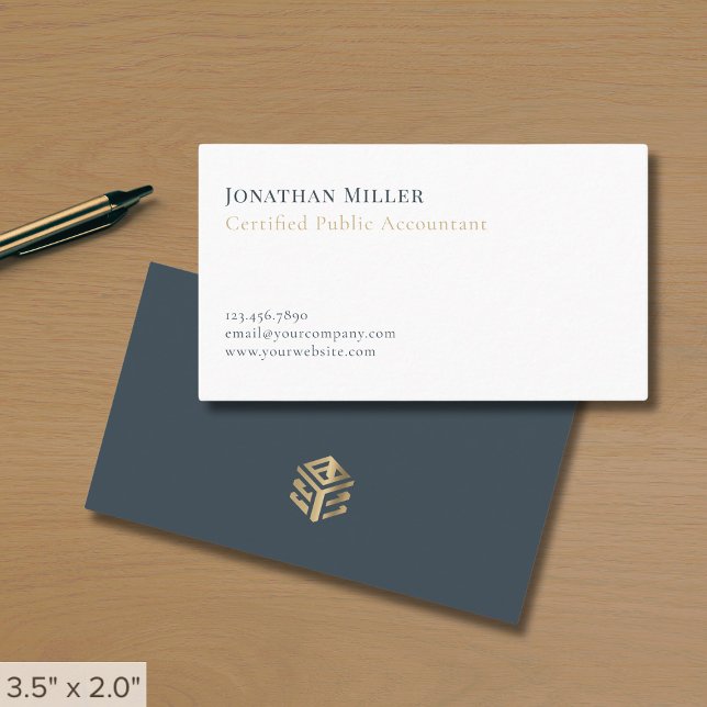 Carte De Visite Comptable public certifié Simple Professional (Créateur téléchargé)