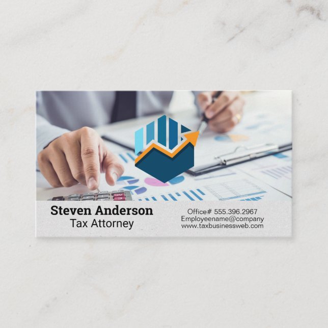 Carte De Visite Comptable Travailler sur les finances (Devant)