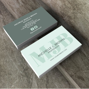 CARTE DE VISITE COMPTE SOCIAL PROFESSIONNEL DU MONOGRAMME DE COULE