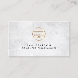 Carte De Visite Computer Programmer ComputerCode Icon BusinessCard