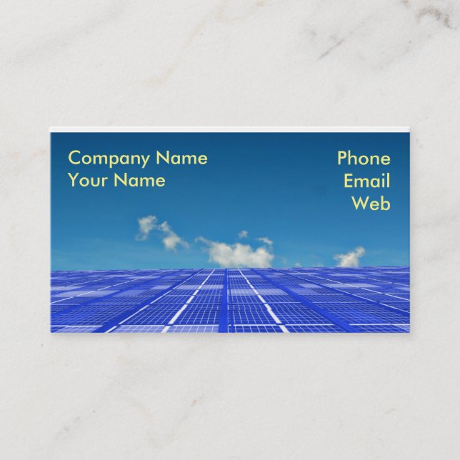 Carte De Visite Concept d'énergie propre (Devant)
