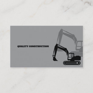 Carte De Visite Concept monochrome Construction d'équipement lourd