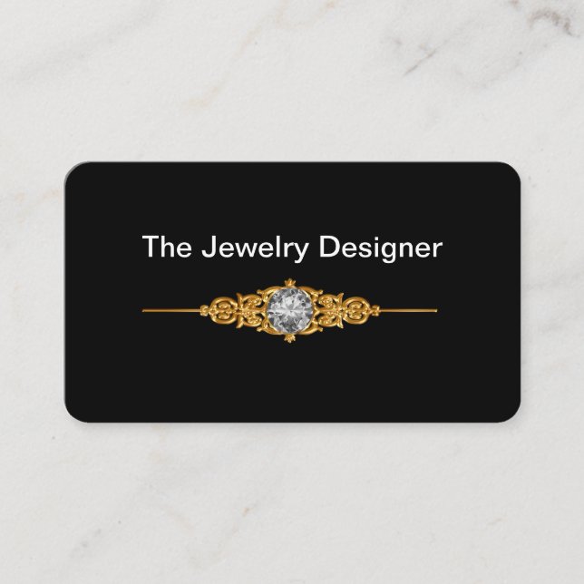 Carte De Visite Concepteur chic de bijoux (Devant)