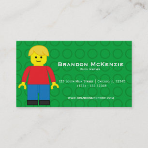 Carte De Visite Concepteur de bâtiments de blocs