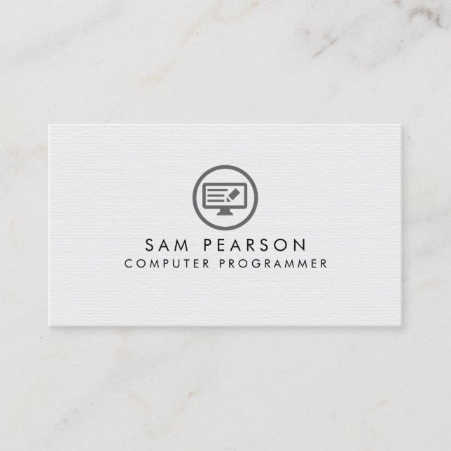 Carte De Visite Concepteur de logiciels de programmeur informatiqu (Devant)
