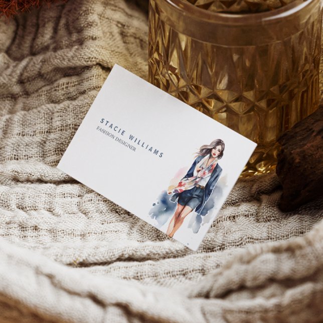 Carte De Visite Concepteur de mode minimaliste professionnel (Make an impact with these professional business cards, showcasing your brand and credibility.)