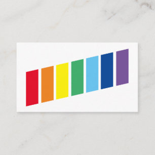 Carte De Visite Concepteur d'intérieur de bandes de couleur arc-en