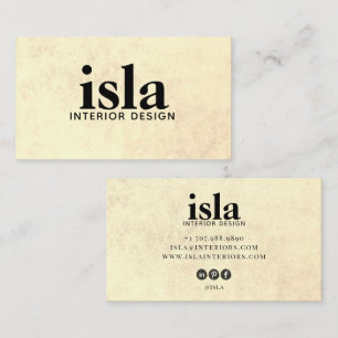 Carte De Visite Concepteur d'intérieur de texture sépia