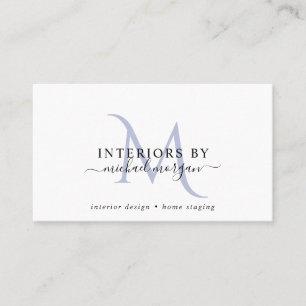 Carte De Visite Concepteur d'intérieur Moderne Simple Script Entre