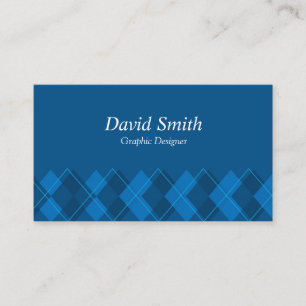 Carte De Visite Concepteur graphique professionnel classique bleu 