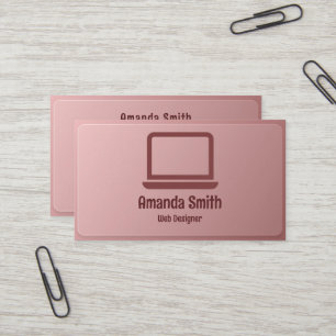 Carte De Visite Concepteur graphique   Verre rose du concepteur We
