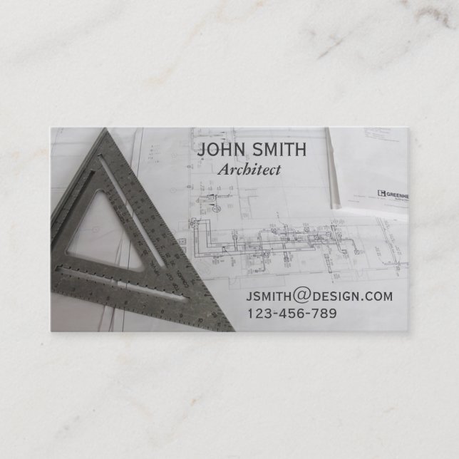 Carte De Visite Concepteur indépendant de conception d'architecte (Devant)