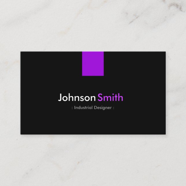 Carte De Visite Concepteur industriel - Violet violet moderne (Devant)