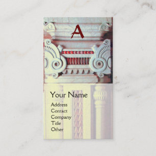 Carte De Visite CONCEPTEUR INTÉRIEUR, ARCHITECTURE Monogramme, or
