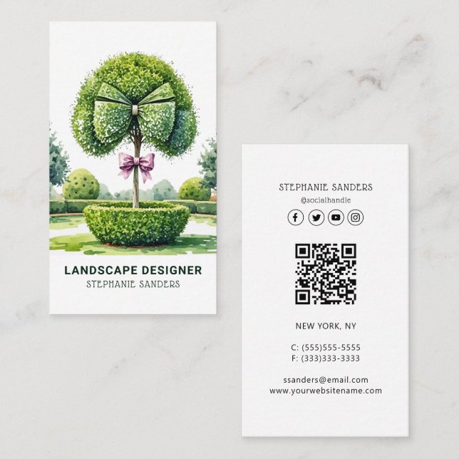 Carte De Visite Concepteur paysager (Devant / Derrière)
