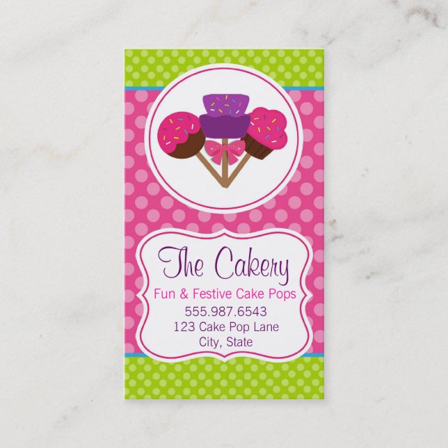 Carte De Visite Conception à la mode de boulangerie de petit (Devant)