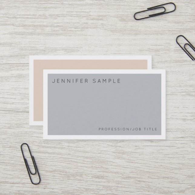 Carte De Visite Conception à la mode de couleurs élégantes (Devant/Arrière en situation)