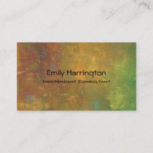 Carte De Visite Conception abstraite Brown Gold Green Earthy