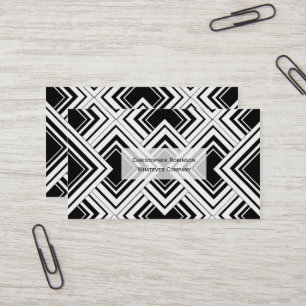 Carte De Visite Conception Art Déco Noir Et Blanc