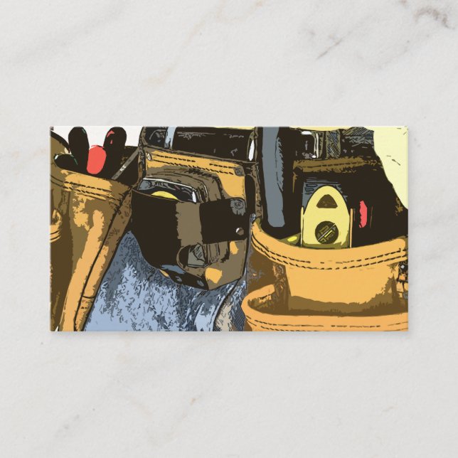 Carte De Visite Conception bilatérale simple de bricoleur (Devant)