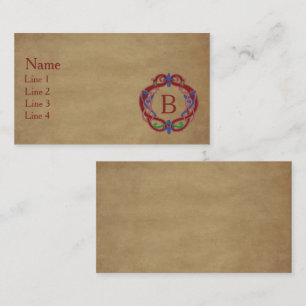 Carte De Visite Conception celtique initiale de monogramme 