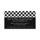 Carte de visite : : Conception Checkered noire et