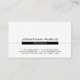 Carte De Visite Conception chic lisse moderne professionnelle de