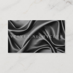 Carte De Visite Conception chique, noire, lisse, en soie