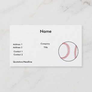 Carte De Visite conception classique de base-ball