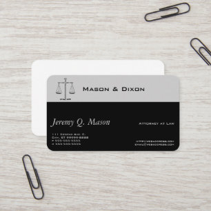 Carte De Visite Conception classique des balances de la justice mé